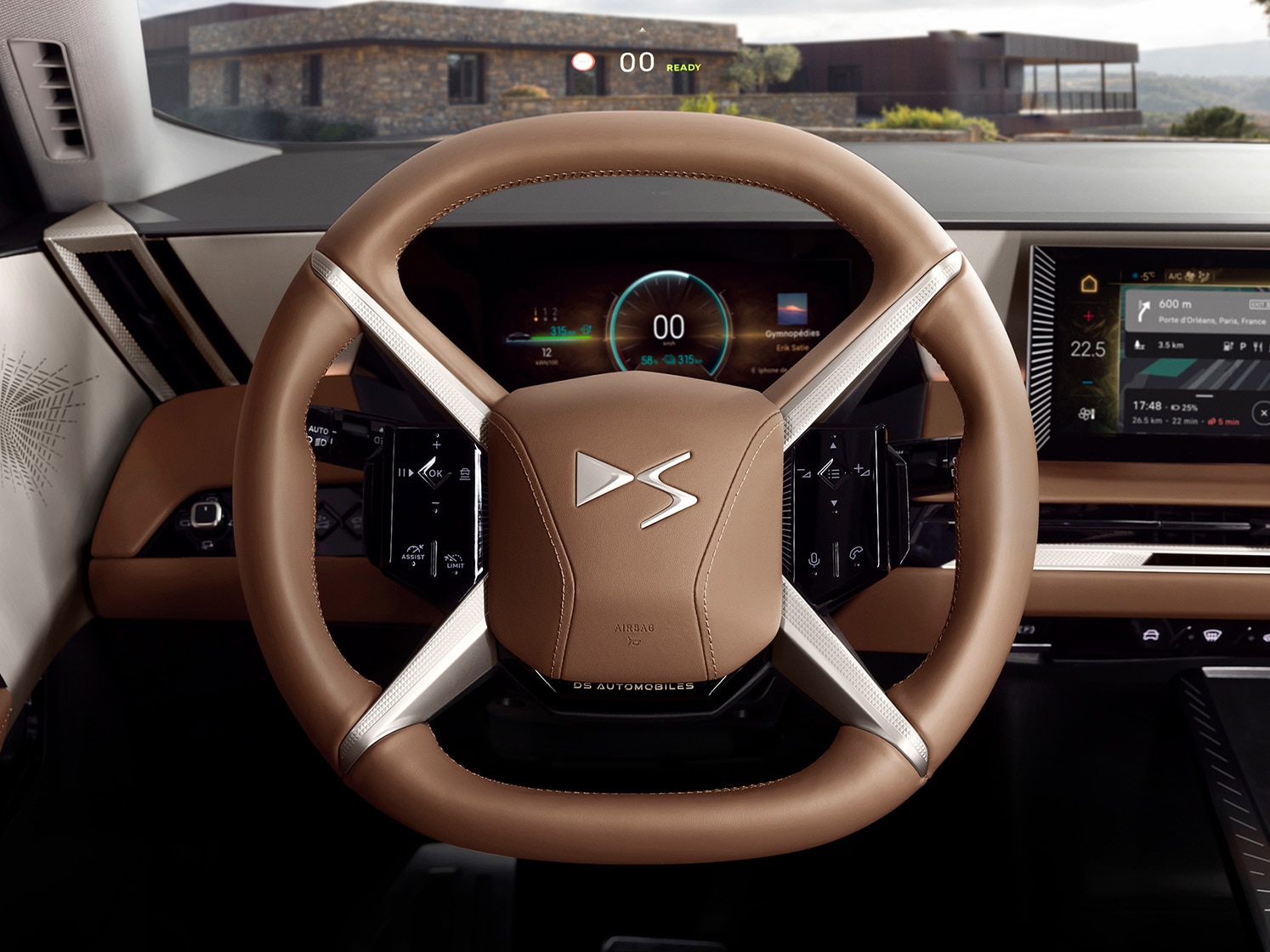 Full-grain leather x steering wheel N°8